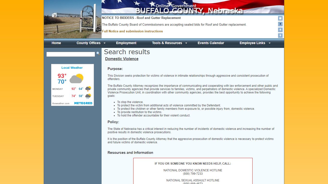 Buffalo County: Search for Inmate - Nebraska